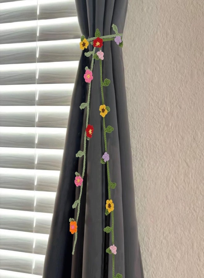 GhuaH 2 Pcs Crochet Flowers Hanging Plant Daisy Sunflower for Accessories Car Flower Arrangement Artifical Sunflower and Wildflowers Crochet Flower for Women Girls Birthday Christmas Party Home - Image 3