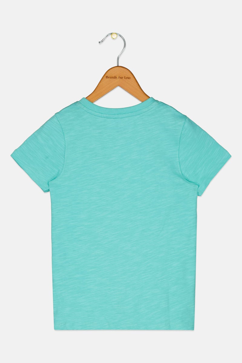 Hamleys Toddlers Boy Crew Neck Short Sleeve Graphic Print T-Shirt, Turquoise - Image 2