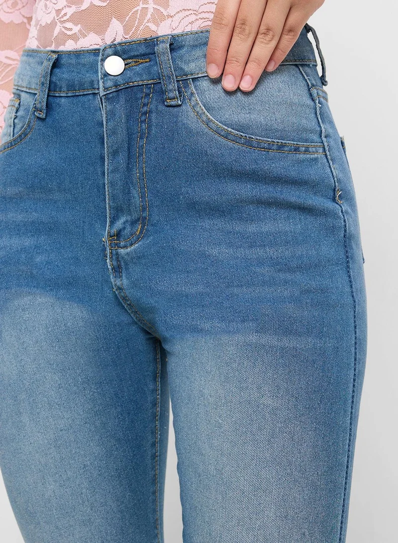 Ginger BLUE High Rise Bootcut Jeans for Women | Best Price UAE