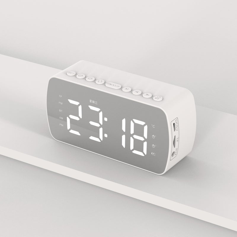 Wireless Smart Bluetooth Speaker Mini Phone Alarm Clock Card Computer Subwoofer Outdoor Small Audio Gift G10 White G10 White