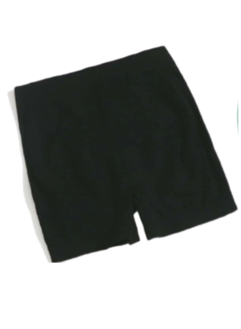 Black Sports Shorts Corset Soft and Light Texture  - Image 1