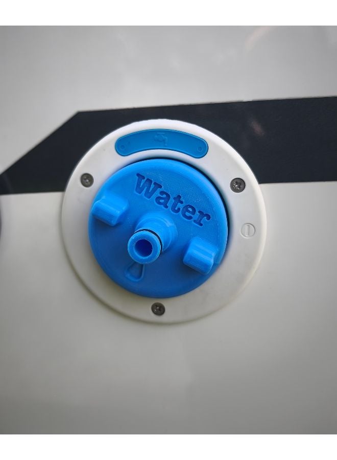 Blue RV Water Adapter Leak Proof Threaded Connection Easy to Install Durable Plastic - Image 2