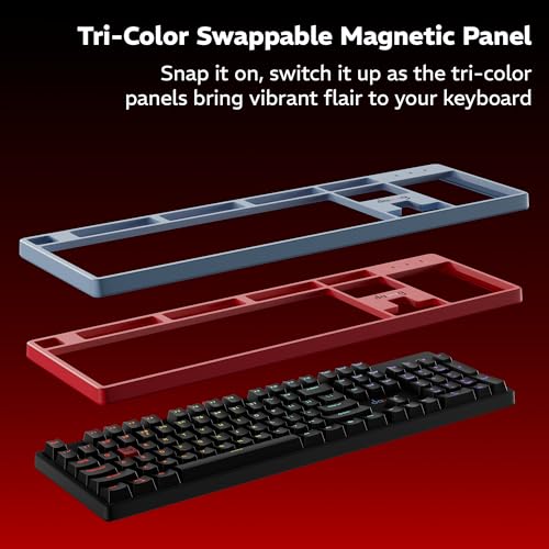 daWg Highkey 685, Anti-Ghosting Wired Mechanical 100% Keyboard, RGB, Fiery Red Switches, 3 Swappable Panels, Double-Shot PBT Key, 1000Hz Polling Rate, Advance Software, 1.8m Braided Cable - Image 5