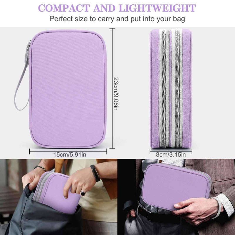 Waterproof Travel Cable Organizer Bag with Double Layer Storage for Cords, Chargers, Phone and Earphone - Image 2