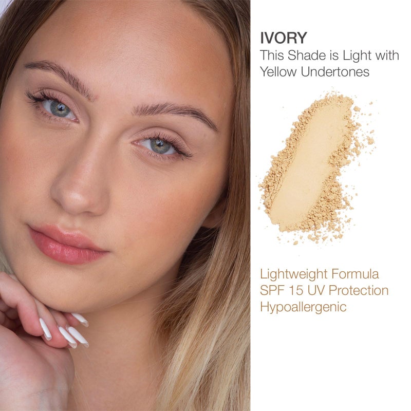 Bellapierre Compact Mineral Foundation SPF 15 â€“ Pressed Powder Foundation, Concealer, Finishing & Setting Powder, On-the-Go Compact, Lightweight, Talc-Free, Non-Toxic â€“ 0.35 oz - Ivory - Image 3