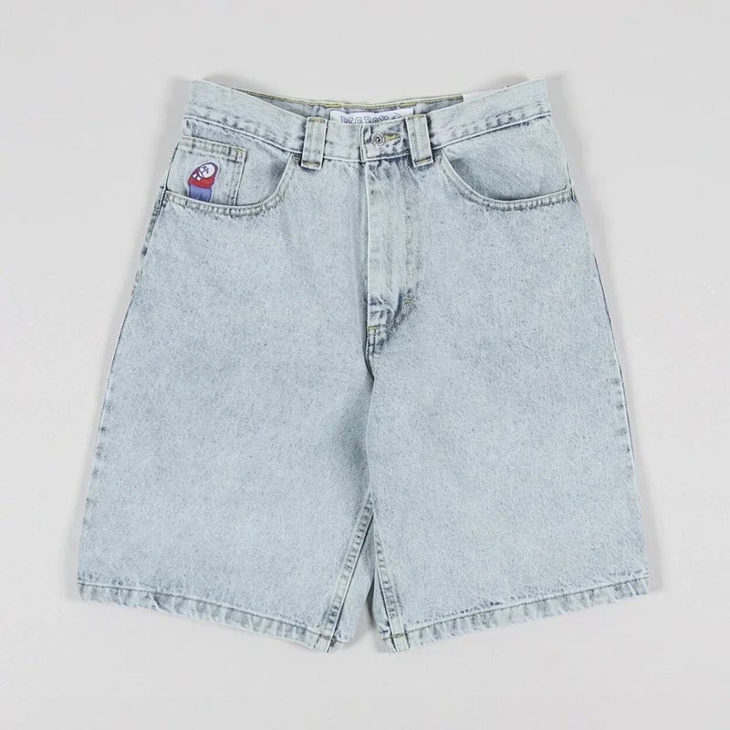Summer Big Boy Jeans Y2K Hip-Hop Cartoon Pattern Embroidered Hip-Hop Harajuku Gothic Denim Shorts - Image 1