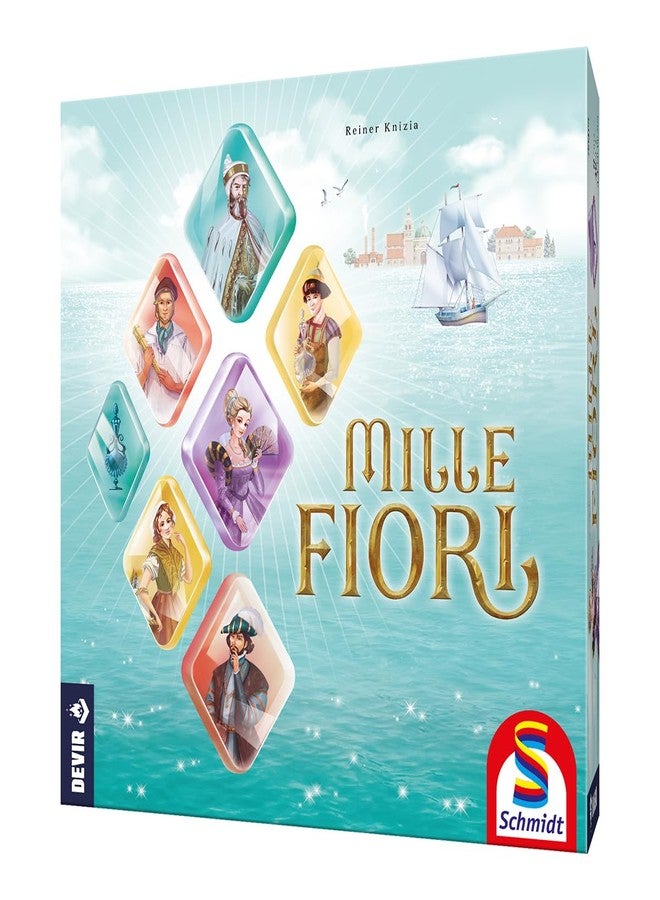Devir - Mille Fiori Board Game, Family Strategic Euro Card Drafting & Area Control Game by Reiner Knizia for Kids and Adults, Ages 10+, 2–4 Players, 75 Playtime, Multi-Language - Image 1