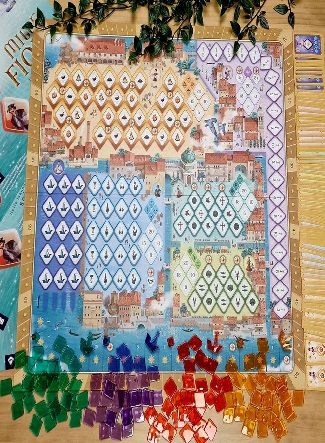 Devir - Mille Fiori Board Game, Family Strategic Euro Card Drafting & Area Control Game by Reiner Knizia for Kids and Adults, Ages 10+, 2–4 Players, 75 Playtime, Multi-Language - Image 5