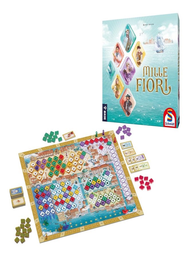 Devir - Mille Fiori Board Game, Family Strategic Euro Card Drafting & Area Control Game by Reiner Knizia for Kids and Adults, Ages 10+, 2–4 Players, 75 Playtime, Multi-Language - Image 3