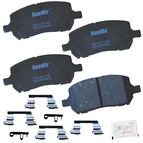 Bendix Priority1 CFC956 Ceramic Front Brake Pads for Chevrolet Cobalt 2010-2005, Pontiac G4 2006-2005, G5 2010-2007, Pursuit 2006-2005, Saturn Ion 2007-2003 - Image 1