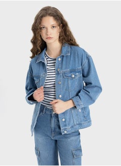 DeFacto Oversize Fit Jean Jacket  - Image 5