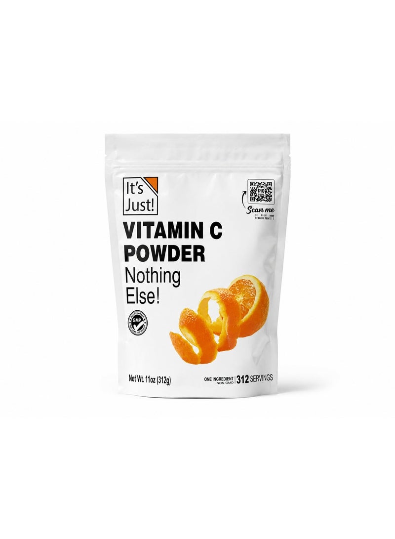 It's Just! Vitamin C Powder, 100% Pure Ascorbic Acid, Food Grade, Immune Support, Homemade Cosmetics (11Oz) - Image 1