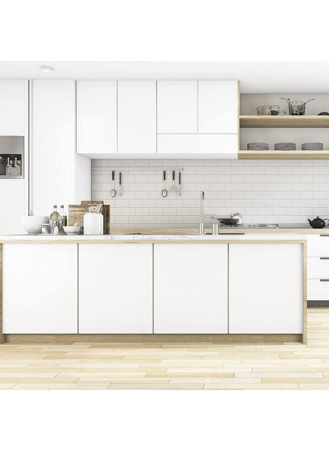 SUNBIRD - White Contact Paper White Glossy Self Adhesive Paper Waterproof Kitchen Peel And Stick Wallpaper Removable Vinyl Wallpaper Decorative Kitchen Cabinet Furniture (12 X 48 Inch Matte) - Image 1