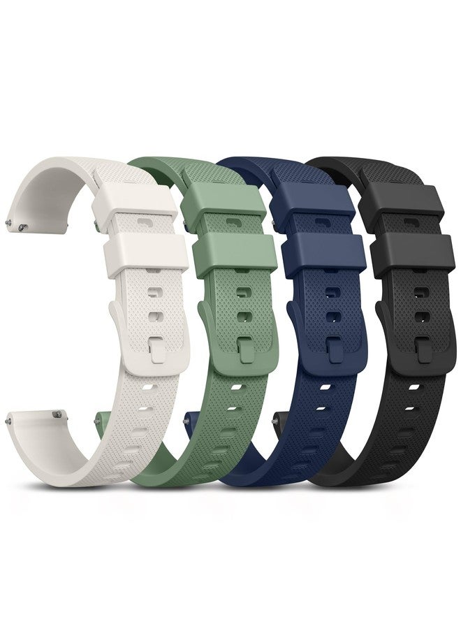 أساور ساعات فانجوا مقاس 20 مم، أساور معصم بديلة سريعة الفك، عبوة من 4 قطع، أساور رياضية ناعمة من السيليكون المقاوم للماء للرجال والنساء - Image 1