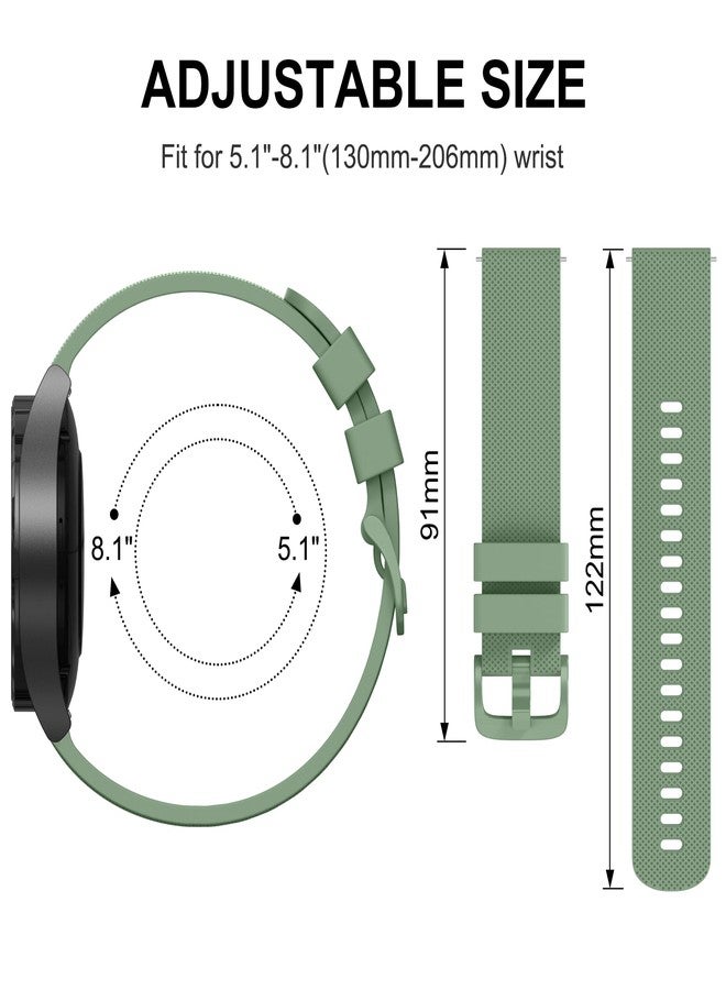 أساور ساعات فانجوا مقاس 20 مم، أساور معصم بديلة سريعة الفك، عبوة من 4 قطع، أساور رياضية ناعمة من السيليكون المقاوم للماء للرجال والنساء - Image 4
