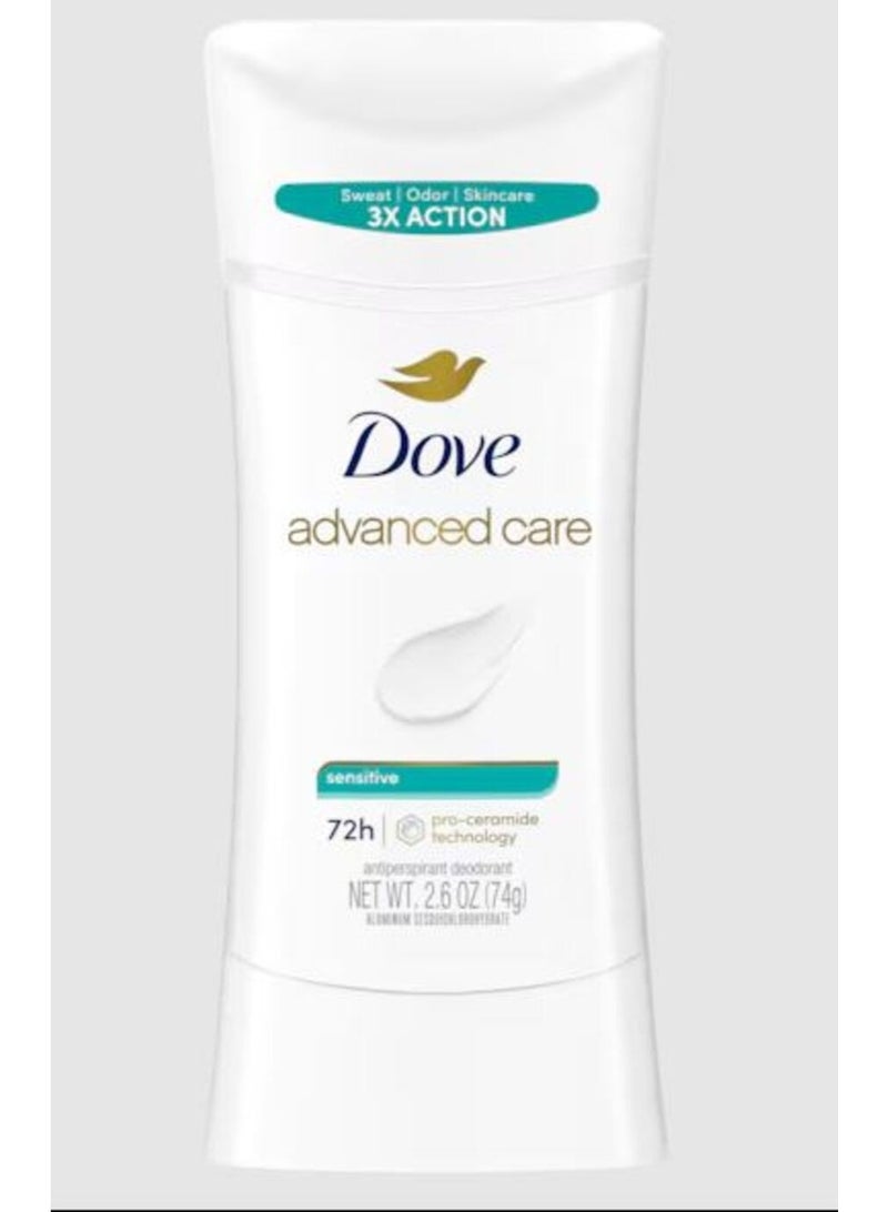 Dove Advanced Care Antiperspirant Stick for Women 48H Sweat And Odour Protection Sensitive t With Pro-Ceramide Technology 74 G - Image 4