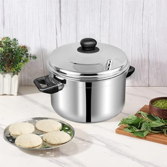 طباخ فينود إيدلي من الفولاذ المقاوم للصدأ مع طبق إيدلي مكون من 4 طبقات 16 طباخ إيدلي VIC001 صانع إيدلي بالبخار - Image 2