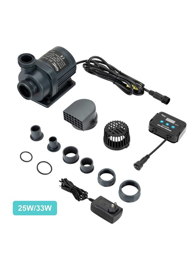 هايغر مضخة مياه خارجية غاطسة وهادئة من هيغر، ٨٠٠ جالون في الساعة، ٢٤ فولت، مع وحدة تحكم (٣٠٪ - ١٠٠٪ إعدادات)، مضخة عودة قوية لأحواض الأسماك، أحواض السمك، البرك، النوافير، أحواض المياه، الزراعة المائية (٢٥ واط، ٩.٨ قدم) - Image 2