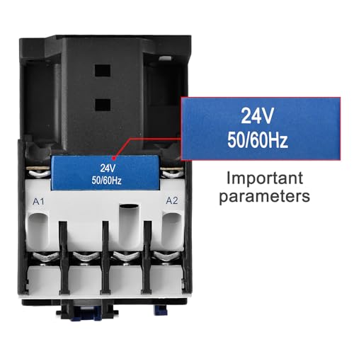 Heschen AC Contactor, CJX2-2501, 24V 50/60Hz Coil, 3P, 3 Pole, Normally Closed, Ie 25A, Ue 380V - Image 4