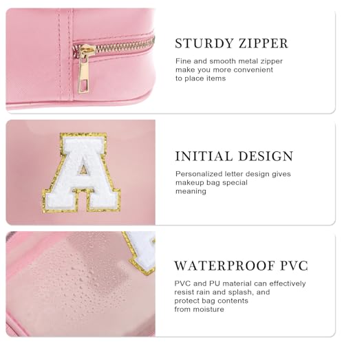 YOOLIFE Graduation Teacher Gifts Travel Toiletry Bag, Clear Makeup Bag Preppy Cosmetic Bags Organizer Travel Essentials Pink Gifts for Girls Teen Girlfriend Kids Birthday Gift Preppy Stuff M - Image 5