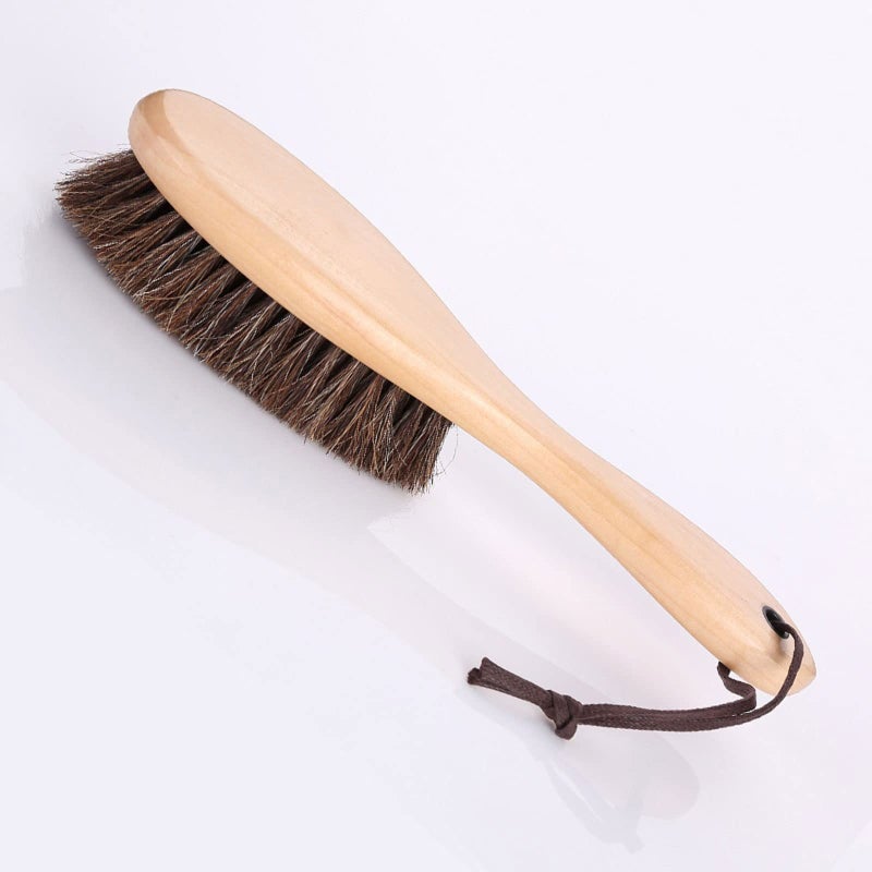 SEMOOR Wooden Handle Horsehair Cleaning Brush for Leather Shoes, Bags, Coats, Car Seats - Soft Dust Removal & Polishing - Image 4