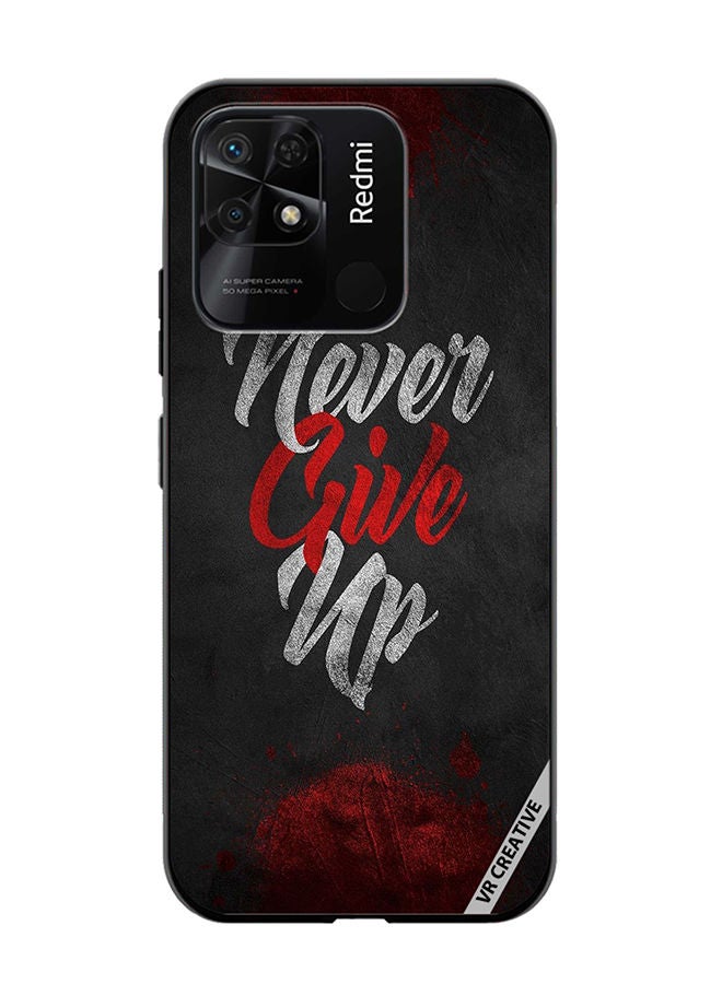 VR CREATIVE Protective Case Cover For Xiaomi Redmi 10C Never Give Up Design Multicolour - Image 1