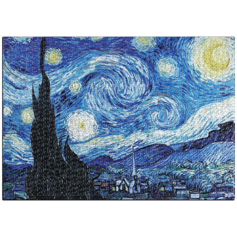 YOGEON Puzzle for Adults 1000 Pieces Van Gogh Starry Night Puzzle Artwork Jigsaw Puzzle Family Game 28x 20 - Image 3