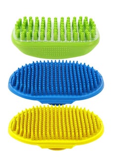 SYOSI Pet Bath Massage Brush,  Grooming Tool for Shampooing and Massaging Dogs and Cats with Short or Long Hair   Soft Rubber Bristles Gently Removes Loose  - Image 1