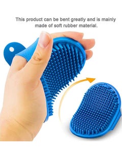 SYOSI Pet Bath Massage Brush,  Grooming Tool for Shampooing and Massaging Dogs and Cats with Short or Long Hair   Soft Rubber Bristles Gently Removes Loose  - Image 3