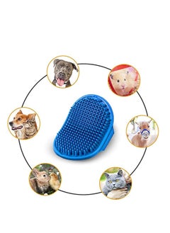 SYOSI Pet Bath Massage Brush,  Grooming Tool for Shampooing and Massaging Dogs and Cats with Short or Long Hair   Soft Rubber Bristles Gently Removes Loose  - Image 4