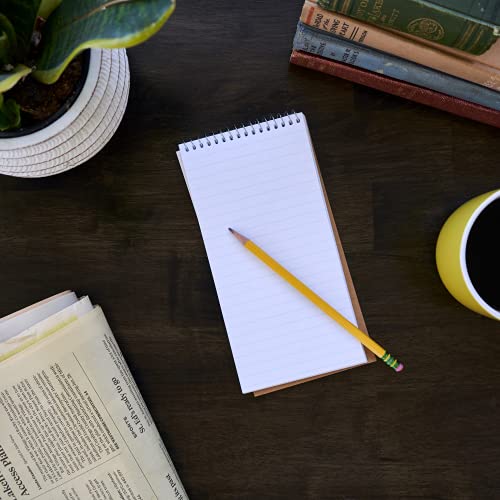 Portage Notes Notebook Top Spiral Reporter's Size, 70 Sheets 140 Pages 4 x 8 inch | Sturdy Steno Pad Perfect Police Note Pad and Great For Lists (12 Pack) (Narrow Ruled) - Image 4