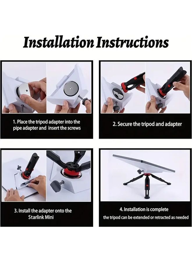 GMBH Color Compact Tripod Mount Adjustable Height Tilt for Satellite Antenna - Image 3