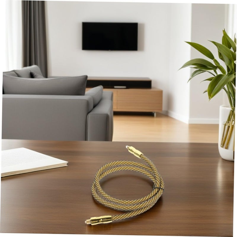 STAHAD Digital Audio Optical Cable 1 Meter with Gold-Plated Square Connectors for Home Theater Sound Bar Tv Compatible Fiber Optic Cord - Image 4