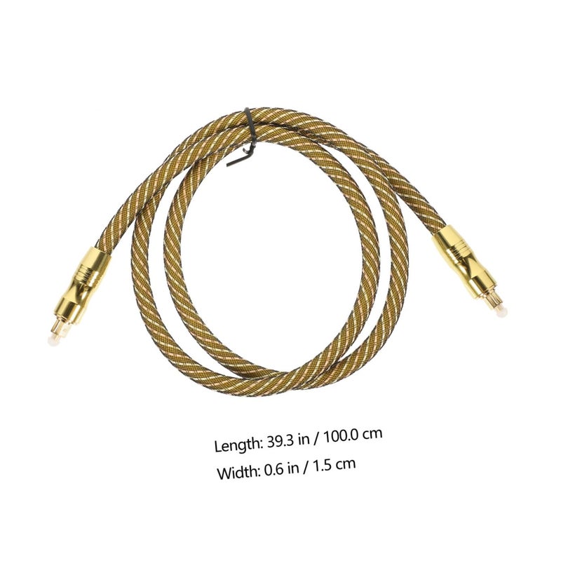 STAHAD Digital Audio Optical Cable 1 Meter with Gold-Plated Square Connectors for Home Theater Sound Bar Tv Compatible Fiber Optic Cord - Image 2