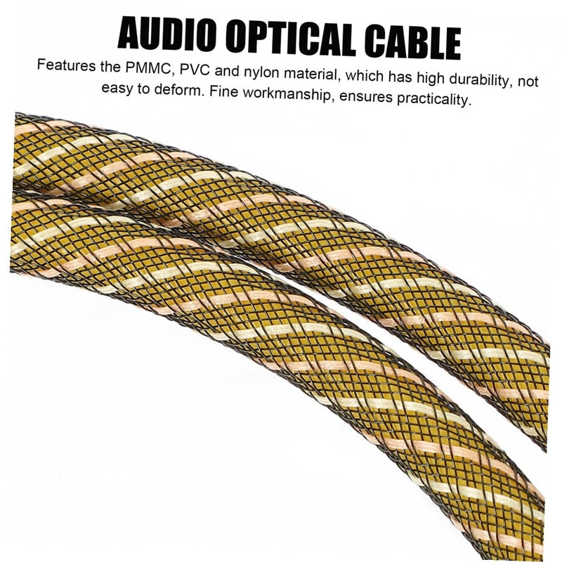 STAHAD Digital Audio Optical Cable 1 Meter with Gold-Plated Square Connectors for Home Theater Sound Bar Tv Compatible Fiber Optic Cord - Image 3