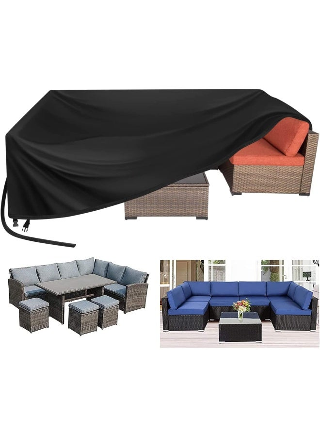 Premify Waterproof Outdoor Furniture Cover Xl 315Cm X 160Cm X 74Cm, Premium Quality Patio Furniture Covers Dust Proof Anti-Uv Heavy Duty Durable Sofa Sectional Table And Chair Cover - Image 1