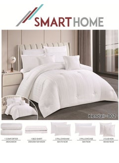 SMART HOME two-sided comforter set, two-sided mattress, consisting of 8 pieces, 8-piece comforter, 100% microfiber, comforter size 240X260 cm  - Image 1