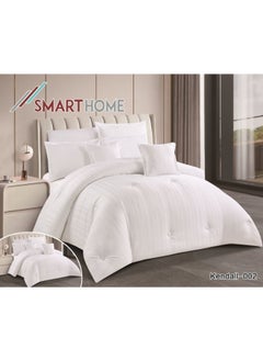 SMART HOME two-sided comforter set, two-sided mattress, consisting of 8 pieces, 8-piece comforter, 100% microfiber, comforter size 240X260 cm  - Image 3