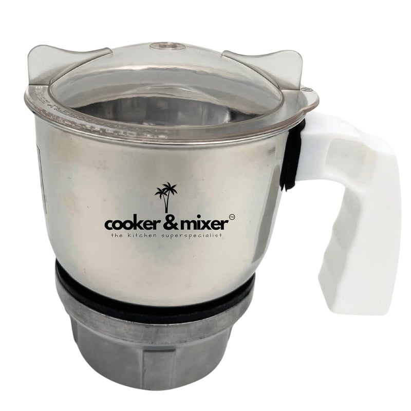 cooker and mixer cookermixer CM501 Mixer Jar Stainless Steel Metal Base Suitable for Preethi 04 L Chutney Jar  - Image 1