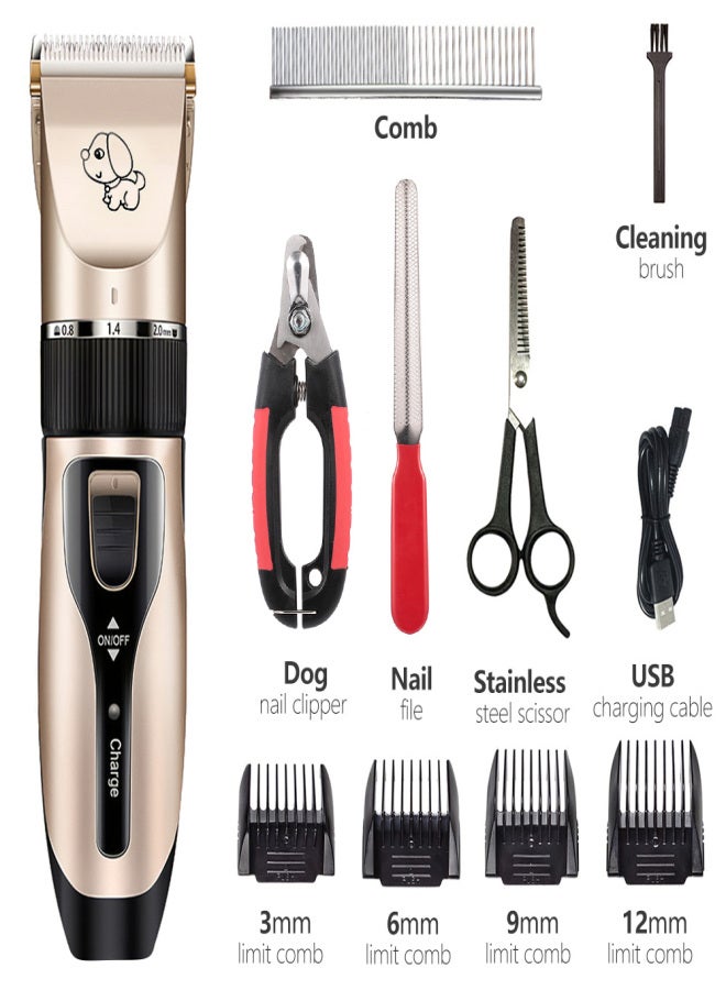 Pets Dog Cat Electric Clipper Dog Grooming Kit Dog Trimmer for Small Dogs Cats USB Rechargeable Low Noise Powerful Motor - Image 5