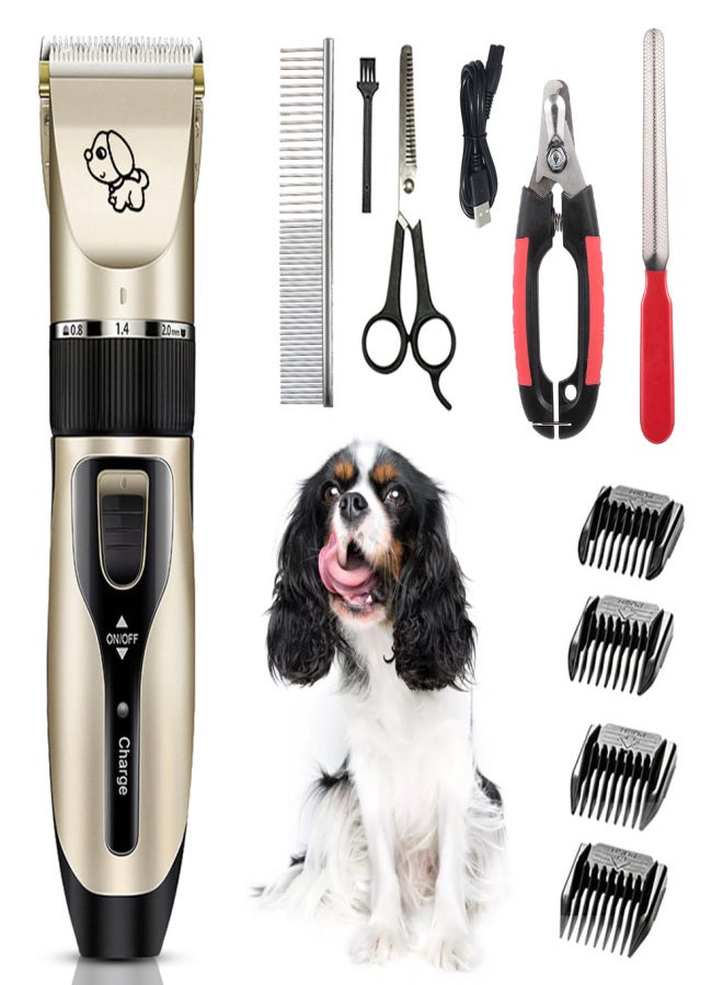 Pets Dog Cat Electric Clipper Dog Grooming Kit Dog Trimmer for Small Dogs Cats USB Rechargeable Low Noise Powerful Motor - Image 1