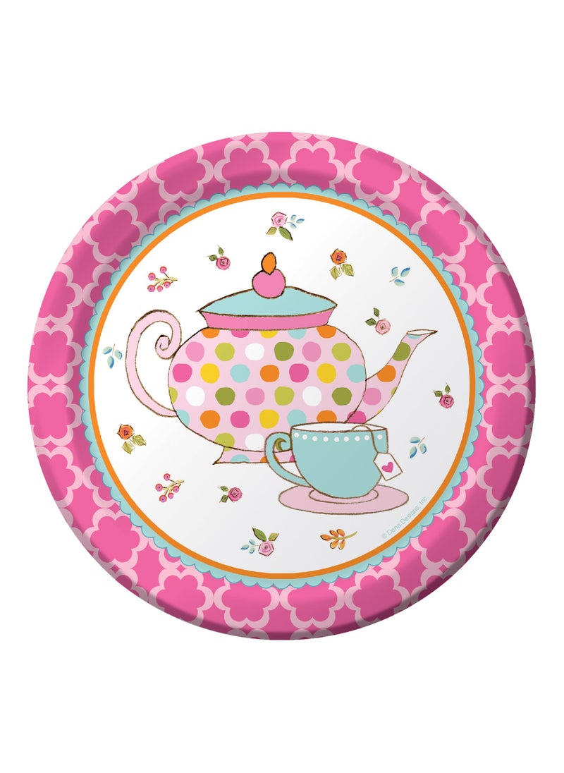 CREATIVE CONVERTING Creative Converting 8 Count Paper Dessert Plates  Tea Time 