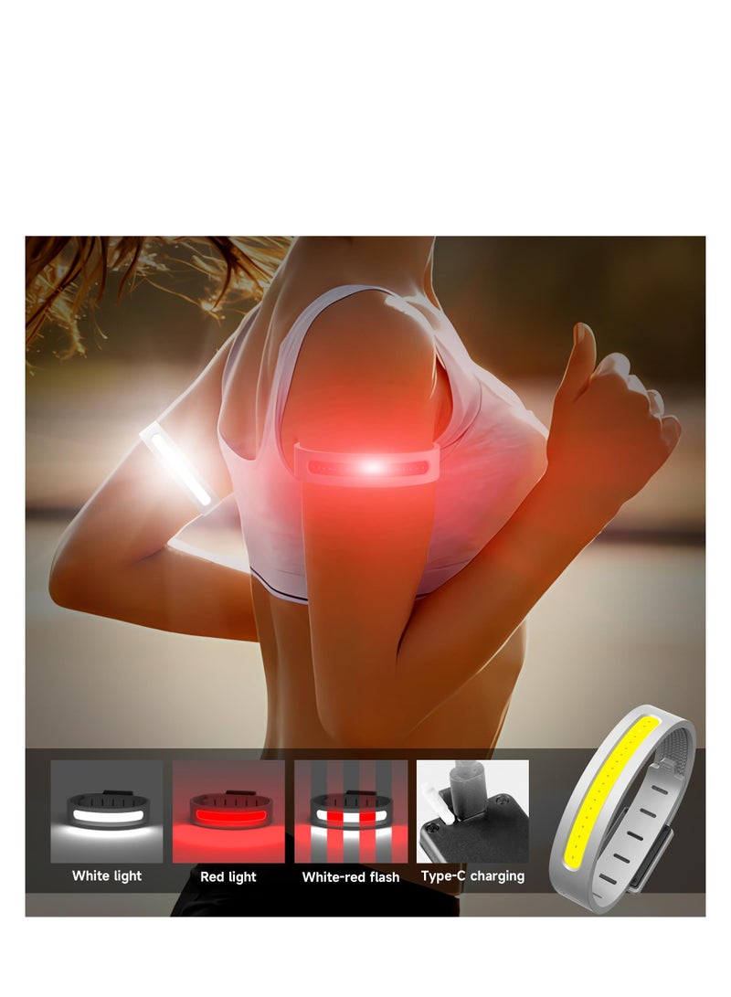 SYOSI LED Night Running Light Body Wearable, for Walking Hiking Cycling Camping Outdoor, Safety Lights Gear for Men Women Kids Dogs, Adjustable Rechargeable Light up Bands for Walkers Runners - Image 2