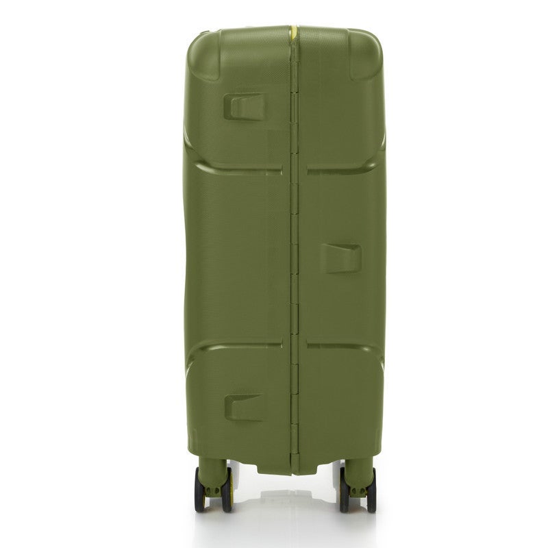 AMERICAN TOURISTER Circurity Suitcase, Cabin Size 55 cm / 20 inch, 4 Spinner Wheels, Hard Top, Polypropylene, Olive|Scratch & Impact Resistant Material|Lightweight|XtraSecu™ 3 Point Locking System|TSA Lock - 3 Years International Warranty - Image 4