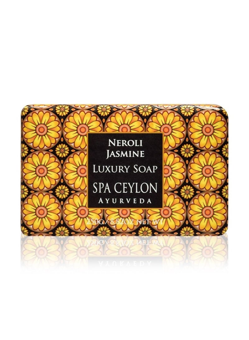 SPA CEYLON Neroli Jasmine Luxury Soap | Luxuriously Creamy Natural Cleanser | Hydrating | Paraben Free | 100% Vegetarian | Suitable for all skin types | 250g - Image 1