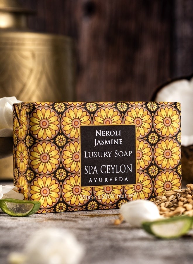 SPA CEYLON Neroli Jasmine Luxury Soap | Luxuriously Creamy Natural Cleanser | Hydrating | Paraben Free | 100% Vegetarian | Suitable for all skin types | 250g - Image 2