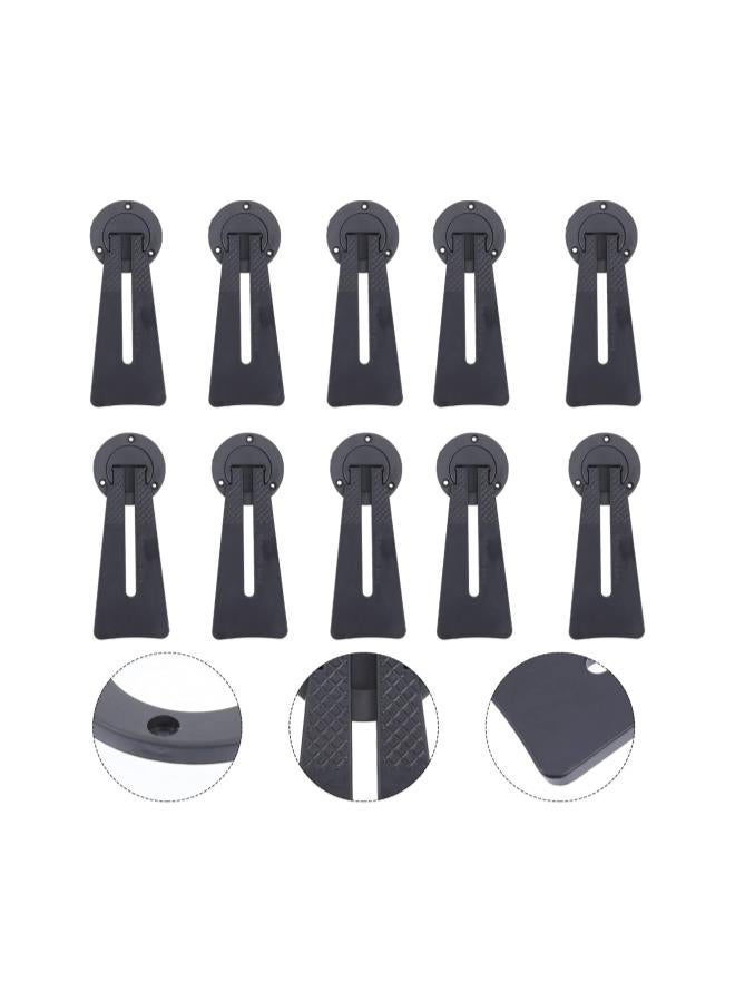 12pcs Photo Frame Pedestal Display Stand Back Support 360 Degree Rotating Plastic Picture Bracket Plate Holder Picture Frame Stand Black  - Image 2