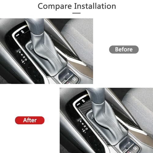 Bilisin Compatible with Carbon Fiber Inner Central Control Gear Shift Panel Cover Interior Accessories for Toyota Corolla 2019 2020 2021 2022 2023(Only for Petrol Versions, not for hybrids) - Image 3