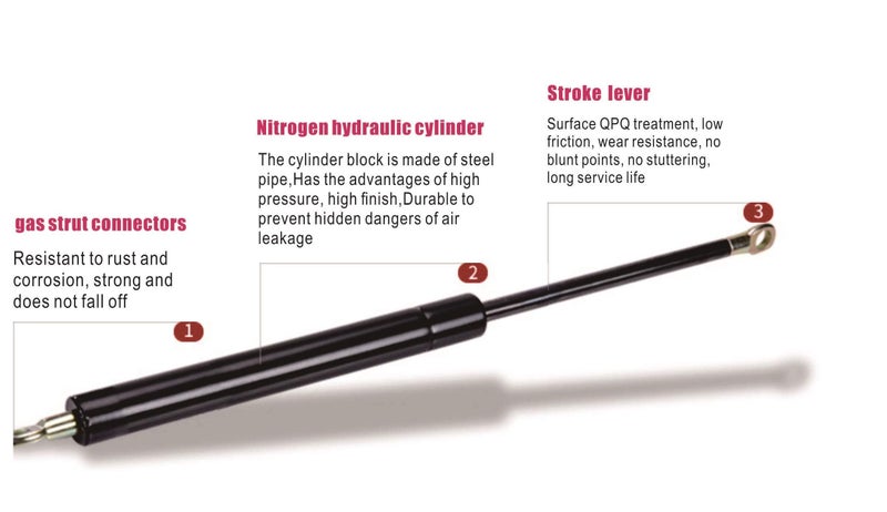 STETIG 2 قطع دعائم رفع باب الخلفي متوافقة مع لكزس 2010-2015 RX350 / 2010-2015 RX450H (ملاحظة: بدون باب خلفي كهربائي) - Image 3