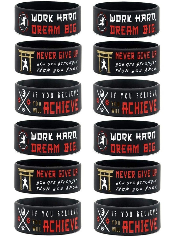 Inkstone Martial Arts Wristbands with Motivational Quotes Karate Ninja Theme Party Favors - Image 1